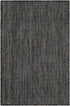 Unique Loom Collection Casual Transitional Solid Heathered Area Rug (2' x 3' 1" Rectangle, Black/Ivory) Indoor/Outdoor