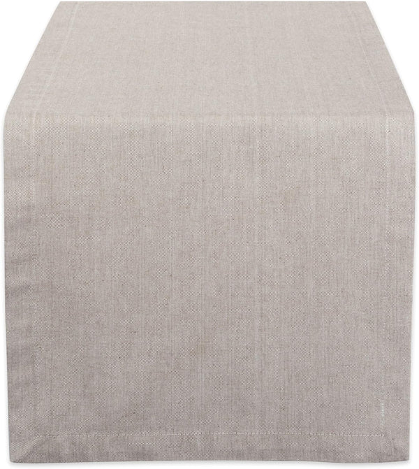 DII Chambray Kitchen Tabletop Collection, Stone, 14x72 Table Runner