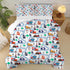 Cartoon Truck Comforter Set Twin: Construction Bedding Set for Boys Kids Children