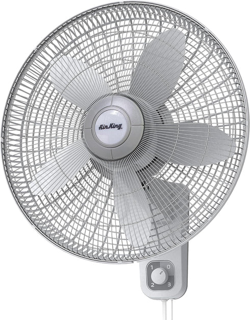 Air King 9018 Commercial Grade Oscillating Wall Mount Fan, 18-Inch, White