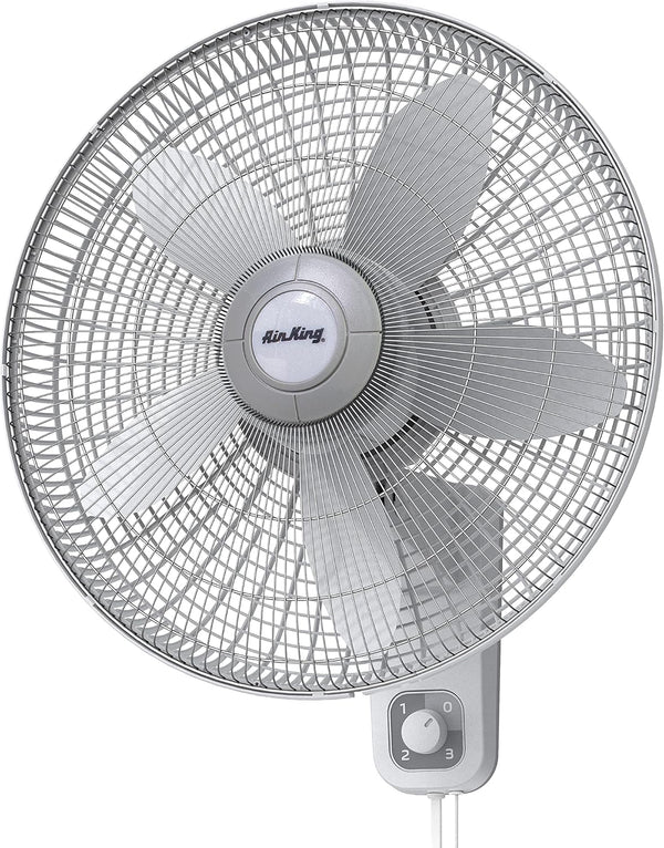 Air King 9018 Commercial Grade Oscillating Wall Mount Fan, 18-Inch, White