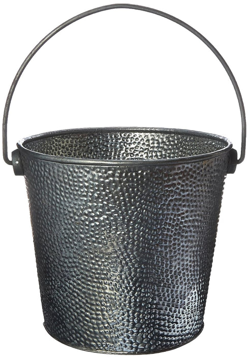 TableCraft Products GT87 Round Galvanized Peanut Pail - 8" x 7"