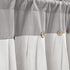 Lush Decor Linen Button Farmhouse Valance - 52" W x 18" L, Gray & White, Rustic Kitchen Curtains with Coconut Husk