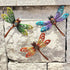 YNGFIL Dragonfly Wall Art Decor | 3 Pack Metal Indoor Outdoor Hanging Decorations for Living Room Bedroom, 9 Inch