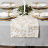 DII Holiday Dining Table Linen - Metallic Fabric Christmas Table Runner, 14x108, Gold Holly Leaves
