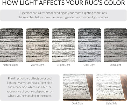 2'6" 4', (ADR113A) SAFAVIEH Adirondack Collection Accent Rug - x Silver & Black, Modern Ombre Design, Non Shedding