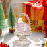 H&D HYALINE & DORA Glass Rose Flower Gift, Handcraft Pink Crystal Rose Flower Basket Figurine for Women