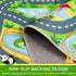 DINSUMRUG Cars,59"X39.4" Car Rugs for Kids Toy Animal Road Rug for Kids,Non Slip Zoo Road Map Cars Track Mat,Washable