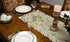 Embroidered Green Leaf Table Runner - Antique Green Fabric Dresser Scarf (16Wx54L)