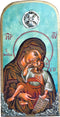 Wooden Greek Christian Orthodox Wood Icon of Virgin Mary, Mother of Jesus / OP10