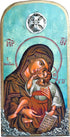 Wooden Greek Christian Orthodox Wood Icon of Virgin Mary, Mother of Jesus / OP10