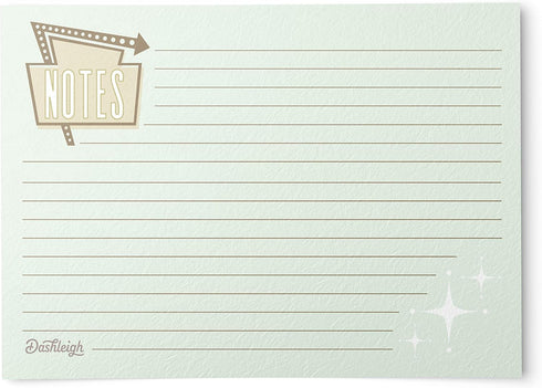 Retro Recipe Cards from Dashleigh, 48 Cards, 4x6 inches, The Gift Collection, Blank, Water-Resistant and Double-Sided by Dashleigh