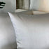 Aiking Home Collection 24x24 Inches Faux Silk Square Shams (Set of 2; Zipper Closure; Silver)