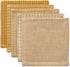 DII Everyday Kitchen Collection Assorted Dishcloth Set, 12x12, Honey Gold, 5 Count