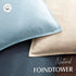 Pack 2, 24 24 Inch Foindtower of Decorative Linen Soild Throw Pillow Covers Soft Accent Euro Cushion Case Farmhouse