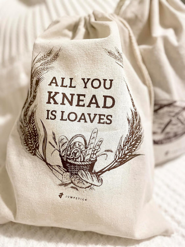 Natural Organic Linen Bread Bags - 2 pack - Large 13 x15