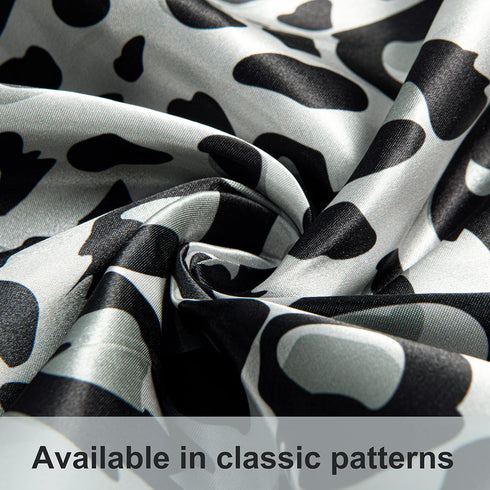 NTBAY 2 Pack Satin Pillowcases for Hair and Skin, Leopard Printed 20x26 Inches with Envelope Closure