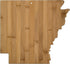 Totally Bamboo Arkansas State Shaped Cutting Board, Natural Bamboo Design