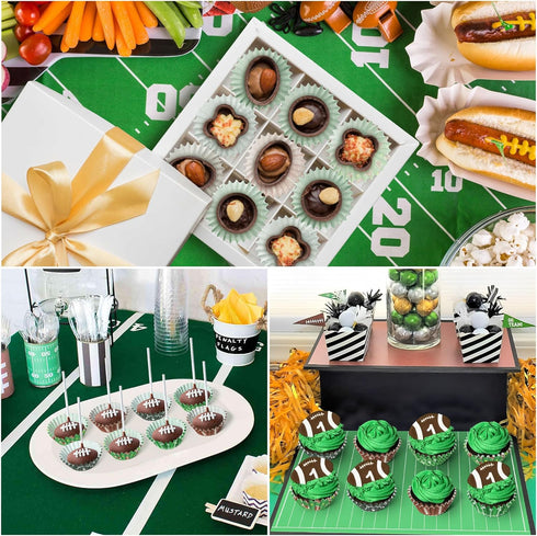 Football Mini Cupcake Liners, 600 pcs Themed Baking Cups for Game Day, Muffin Case Cupcakes Wrappers (6 Styles)