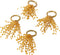Saro Lifestyle Napkin Ring, Beaded Burst Design, Set of 4, Gold