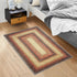 Small Area Rug 2x4 Indoor Non-Slip Entryway Braided Print Rug, Boho Accent Carpet for Living Room, Red