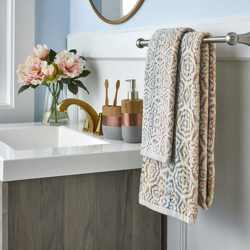 SKL Home Rhapsody Hand Towel, 2-Pack, Spice
