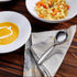 KEAWELL Premium 7.3 Inches Soup Spoons Set of 4, 18/10 Stainless Steel, Deep Bowl for Ramen, Pho, Miso (Round-Handle)