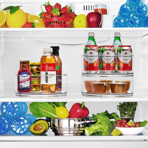 Sorbus 9 Inch Clear Lazy Susan Organizer, Rotating Turntable for Fridge, Pantry, Cabinet, Table, Makeup, Bathroom
