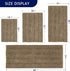 SUBRTEX Bathroom Rugs Chenille Bath Rug - Soft Non Slip Striped Plush Bath Mat for Bathroom (Sand, 16"x24")