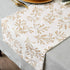DII Holiday Dining Table Linen - Metallic Fabric Christmas Table Runner, 14x108, Gold Holly Leaves