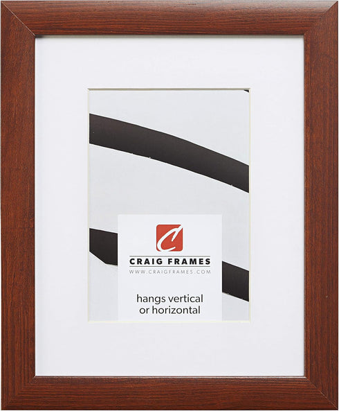 Craig Frames 23247616 8 x 10 Inch Walnut Brown Picture Frame Matted