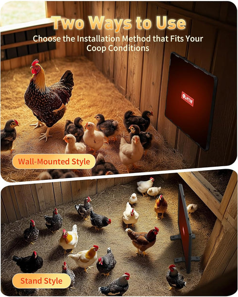 140 11.81''x15.74'' PETNF Chicken Coop Heater Watts Radiant Heat Chicken Heater Energy Efficient Design Safer Than