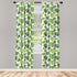Lunarable Leaf Window Curtains, Tropical Jungle Rainforest Leaves Art Print, 2-Panel Set, 28" x 63", Green White