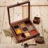 Ajuny Wooden Spice Box 9x9 Inch - Decorative Masala Dabba Organizer with