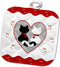 3D Rose Cute Red Hearts Valentine Cat Couple Pot Holder, 8 x 8
