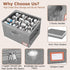 Adjustable Storage Bins for Closet, 16Pairs Wardrobe Clothes Organizer, Shoe Bin, Closet Storage Solution with Clear