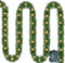 Nerosun 14.8 FT Artificial Christmas Garland, 50 Pre-Lit LED Mini String Lights