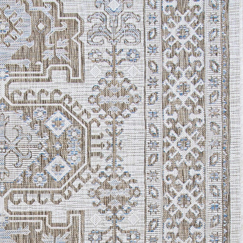 Couristan Charm Woodburn Indoor/Outdoor Area Rug, Ivory-Sand, 2'2" x 4'3"
