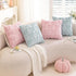 TAOSON Pack 2,Valentines 18x18 inch of Day Decoration Blue Cute Bow Soft Plush Faux Fur Jacquard Throw Pillows Soft