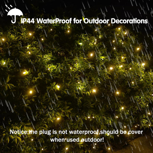 Bushes,100LED 5ftx5ft LED Christmas Net Lights Outdoor Christmas Decorations for Connectable Green Wire Net Christmas