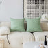 Demetex Green Pillow Covers 18x18, Set of 2 Summer Decorative Throw Pillows for Couch, Soft Corduroy Accent