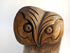 mik-Dyzayn 5 Inch Owl Figurine | Abstract Wood Carving Owl Gifts | Modernist Sculpture, Brown