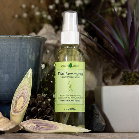 Thai Lemongrass Linen and Room Spray, Natural Air Freshener with Pure Lemongrass Essential Oil