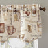 No. 918 Bristol Coffee Shop Semi-Sheer Rod Pocket Kitchen Curtain Valance and Tiers Set, 54" x 24", Ivory Off-White