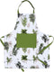 AMOUR INFINI Aprons for Women, Adjustable Strap with Waist Ties, Cotton Washable, Reusable Spring Apron (27.5 x 33