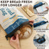 2 Pack Reusable Bread Bags - Perfect To Store Homemade Sourdough Loaf Breads - Special Double-Lock for Longer Freshness
