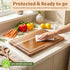 Set 3, Acacia Wood Cutting Board for Kitchen, Non-Toxic Cutting Board of Chopping Boards with Deep Juice Groove