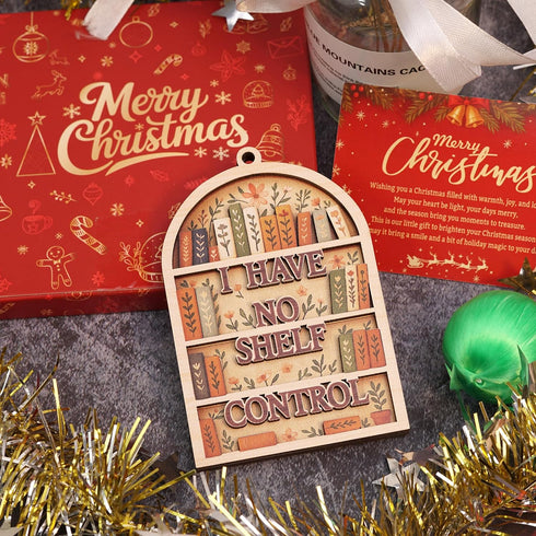 2025, I Have No Shelf Control Book Christmas Ornament Book Lovers Gifts - Book Ornaments for Christmas Tree, Book Lover