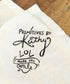Primitives by Kathy LOL Made You Smile Dish Towel - 28" x 28", Cotton, White & Black