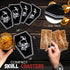 GOTHELIA 5 Set Set, Piece Cobra Skull Head Coffin Shaped Coasters by - Coffee Table Decor, Anti-Slip Drink Coaster Cork